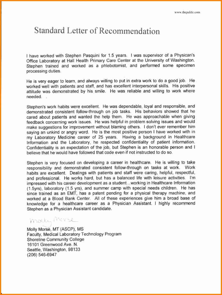 Med School Recommendation Letter Template Fresh 11 Re Mendation Letter for Medical School Sample