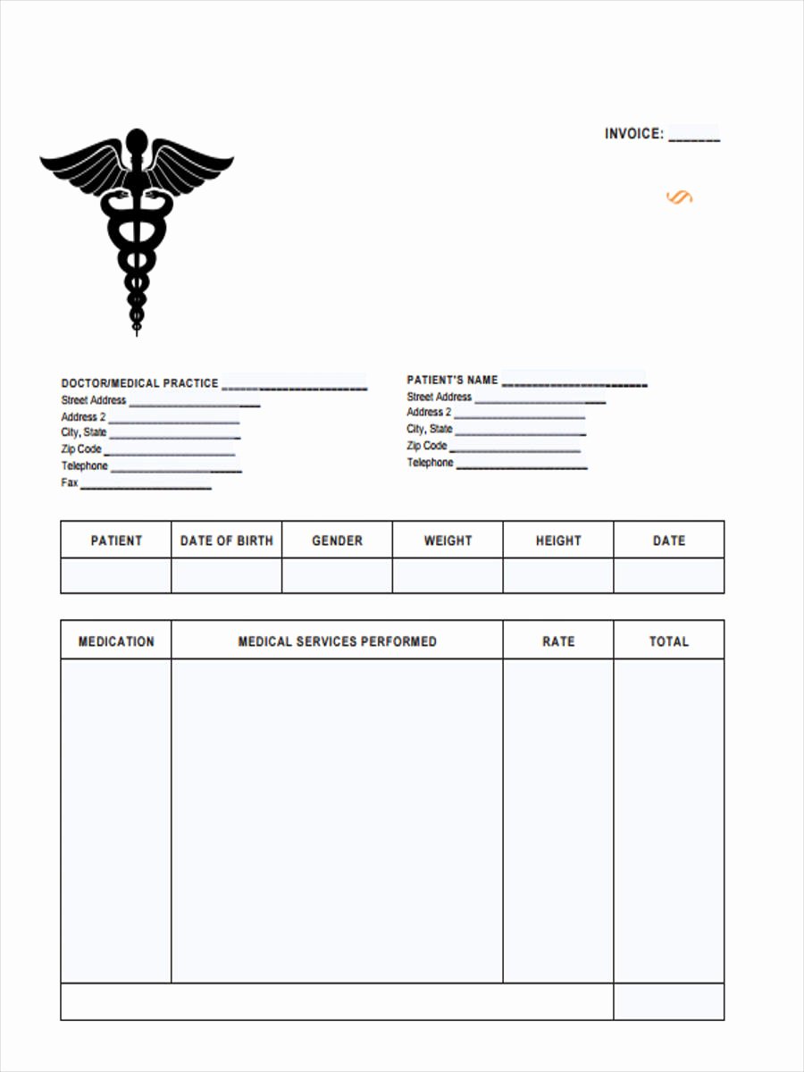 Medical Bill Template Pdf Inspirational 5 Medical Invoice form Samples Free Sample Example