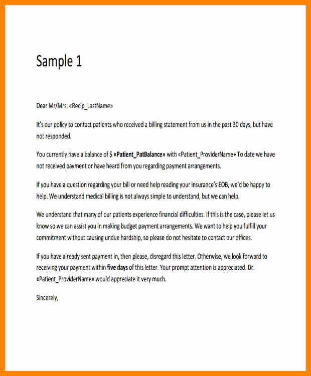 Medical Collection Letter Templates Best Of 5 Example Of Collections Letter