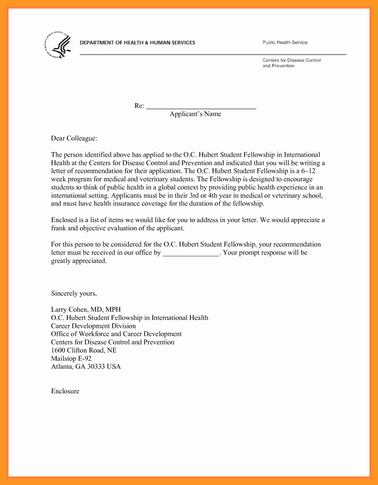 Medical School Letter Of Recommendation Inspirational Re Mendation Letter Medical School