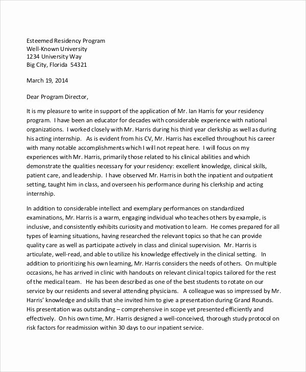 Medical School Recommendation Letter Example Inspirational 10 Sample School Re Mendation Letters