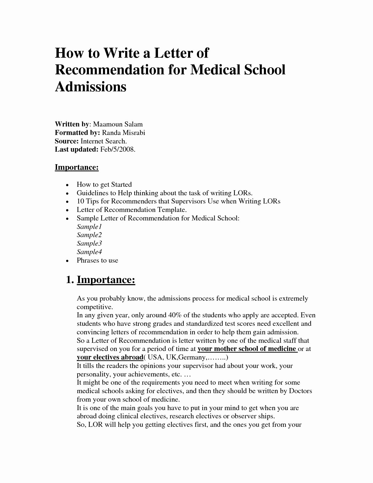 Medical School Recommendation Letter Sample Elegant Template for Letter Re Mendation for Medical School