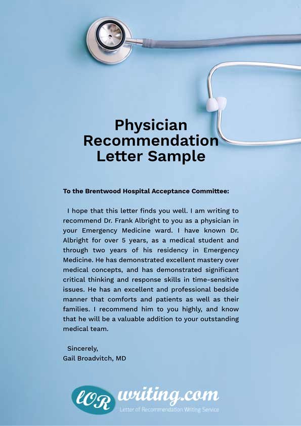Medical School Recommendation Letter Samples Best Of Professional Medical School Re Mendation Letter Example