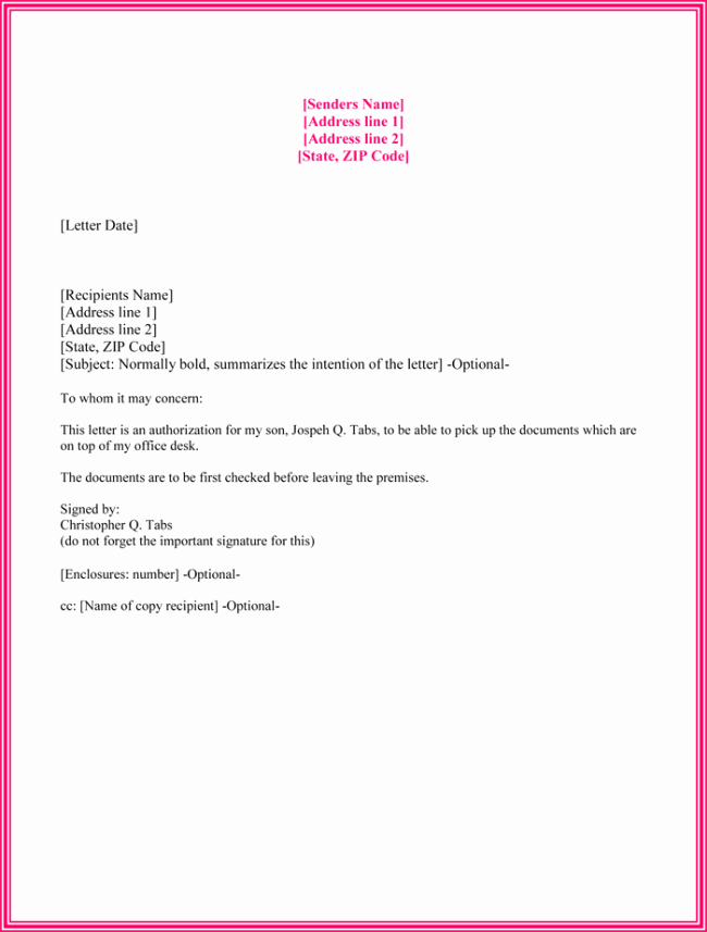 Medical School Update Letter format Beautiful 25 Best Authorization Letter Samples formats &amp; Templates