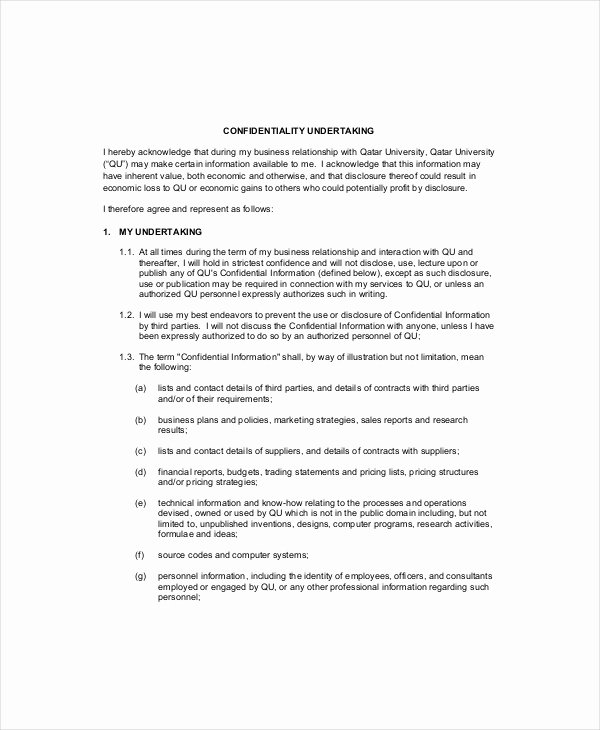 Mental Health Confidentiality Agreement Template Fresh Personal Confidentiality Agreement – 7 Free Word Pdf
