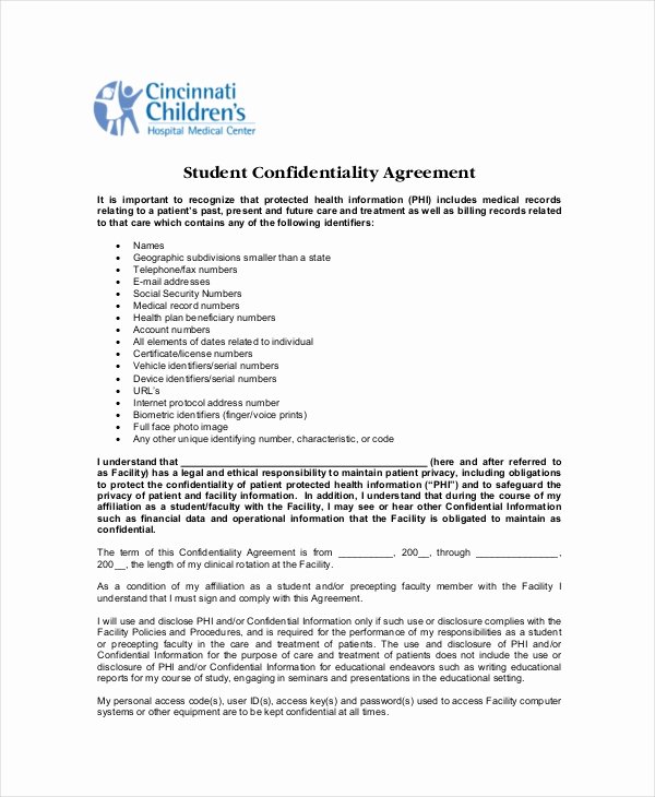 Mental Health Confidentiality Agreement Template Luxury Download solar Observing Techniques