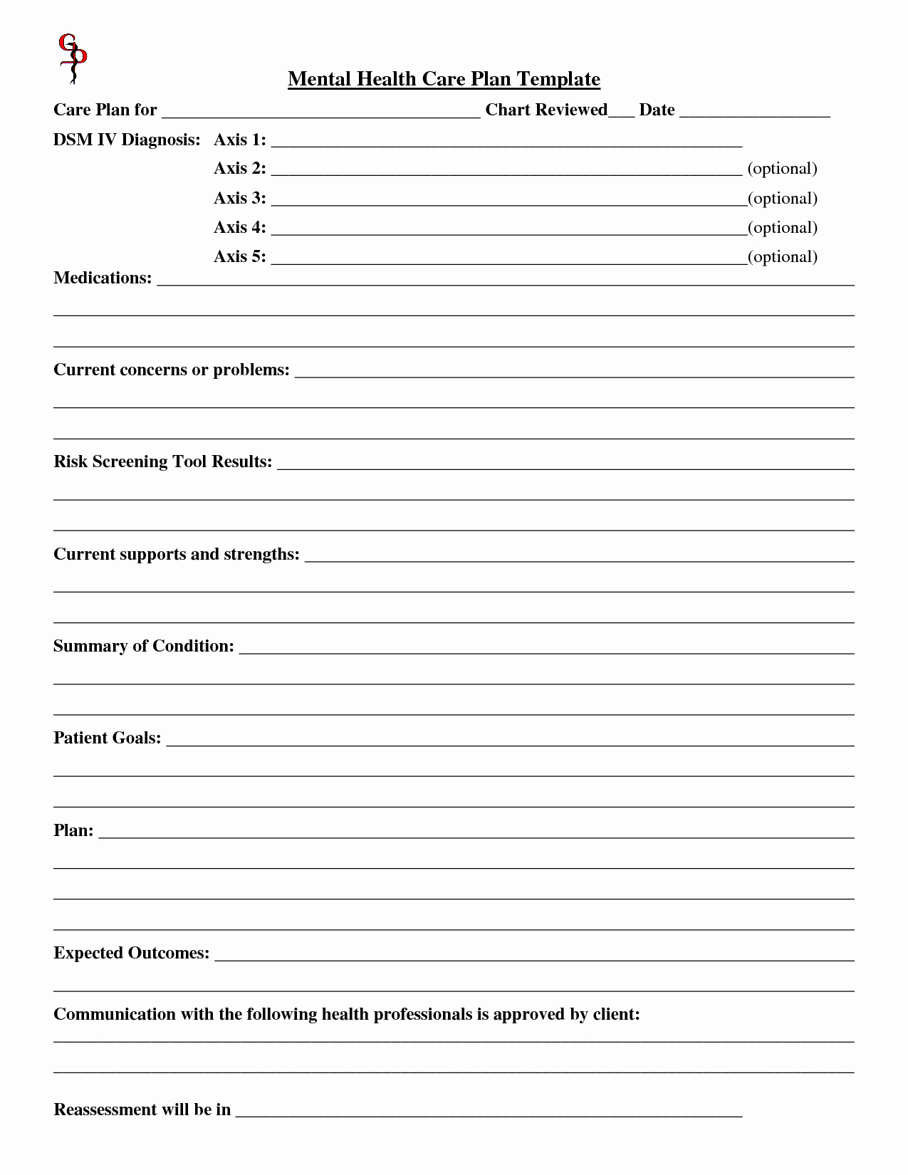 Mental Health Crisis Plan Template Awesome Best S Of Health Care forms Templates Mental Health