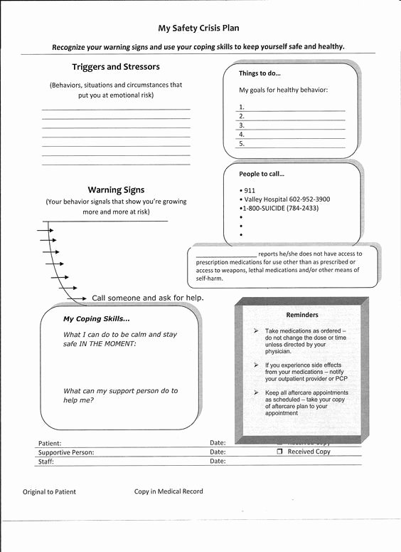 Mental Health Safety Plan Template Unique Adult Relapse Prevention Worksheets Google Search