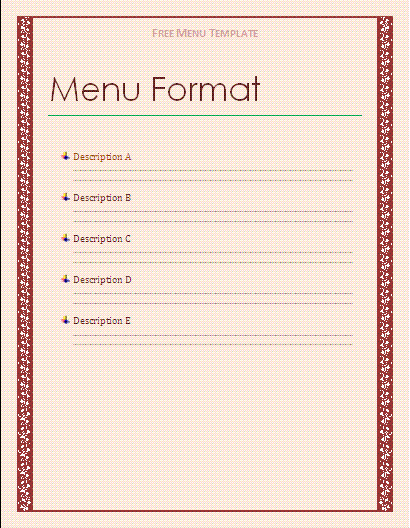 Menu Template Free Word Lovely Blog Archives Vermontdevelopers