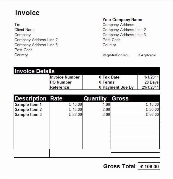Microsoft Access Invoice Templates Beautiful 60 Microsoft Invoice Templates Pdf Doc Excel