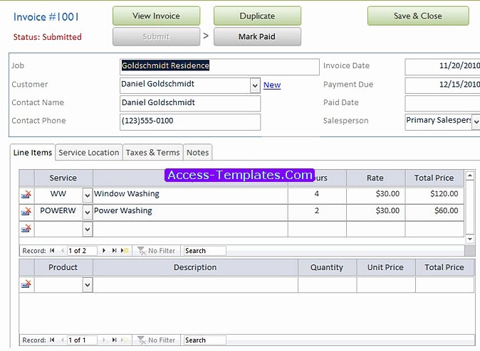 Microsoft Access Invoice Templates Fresh Invoice Access Template 13 Ideas to organize Your Own