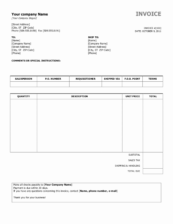 Microsoft Access Invoice Templates Lovely Free Invoice Templates for Word Excel Open Fice
