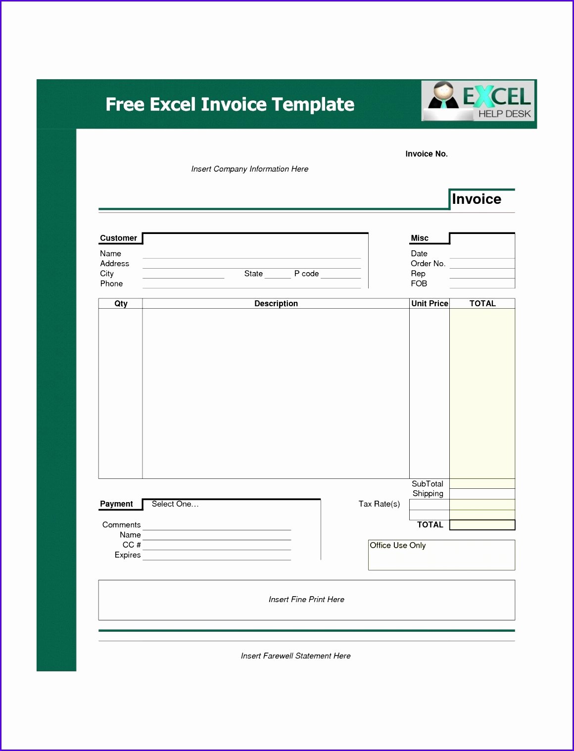 Microsoft Access Invoice Templates New 10 Microsoft Excel Invoice Template Free Download