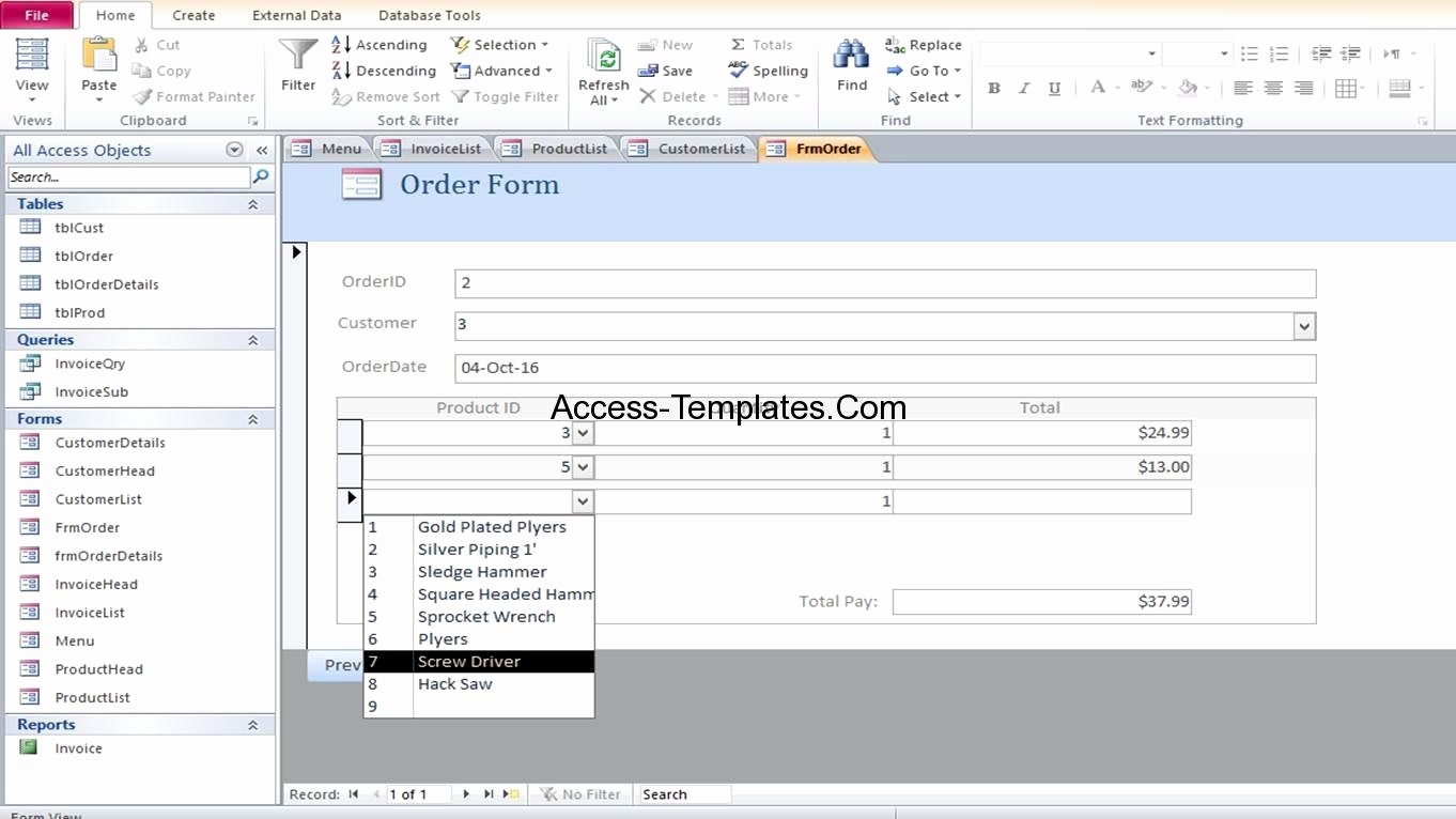 Microsoft Access Invoice Templates New Access Invoice Template the Reasons why We Love Access