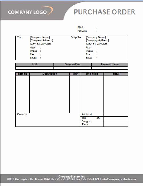 Microsoft Word Purchase order Template Beautiful Product Purchase order Template Microsoft Word Templates