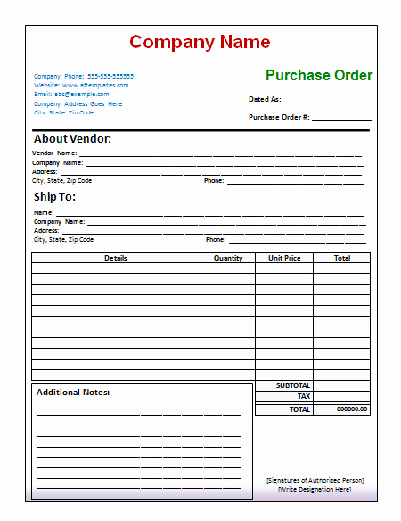 Microsoft Word Purchase order Template Luxury Purchase order Template Free Printables