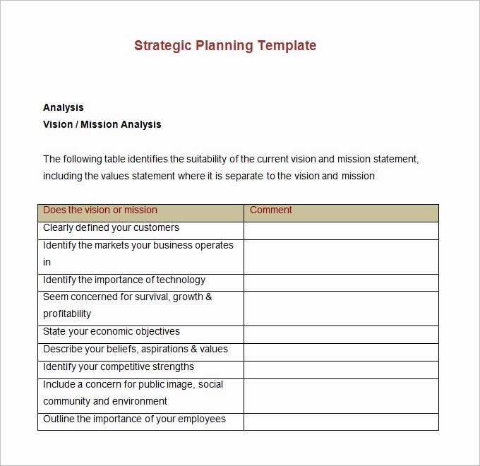 sample strategic account plan templates