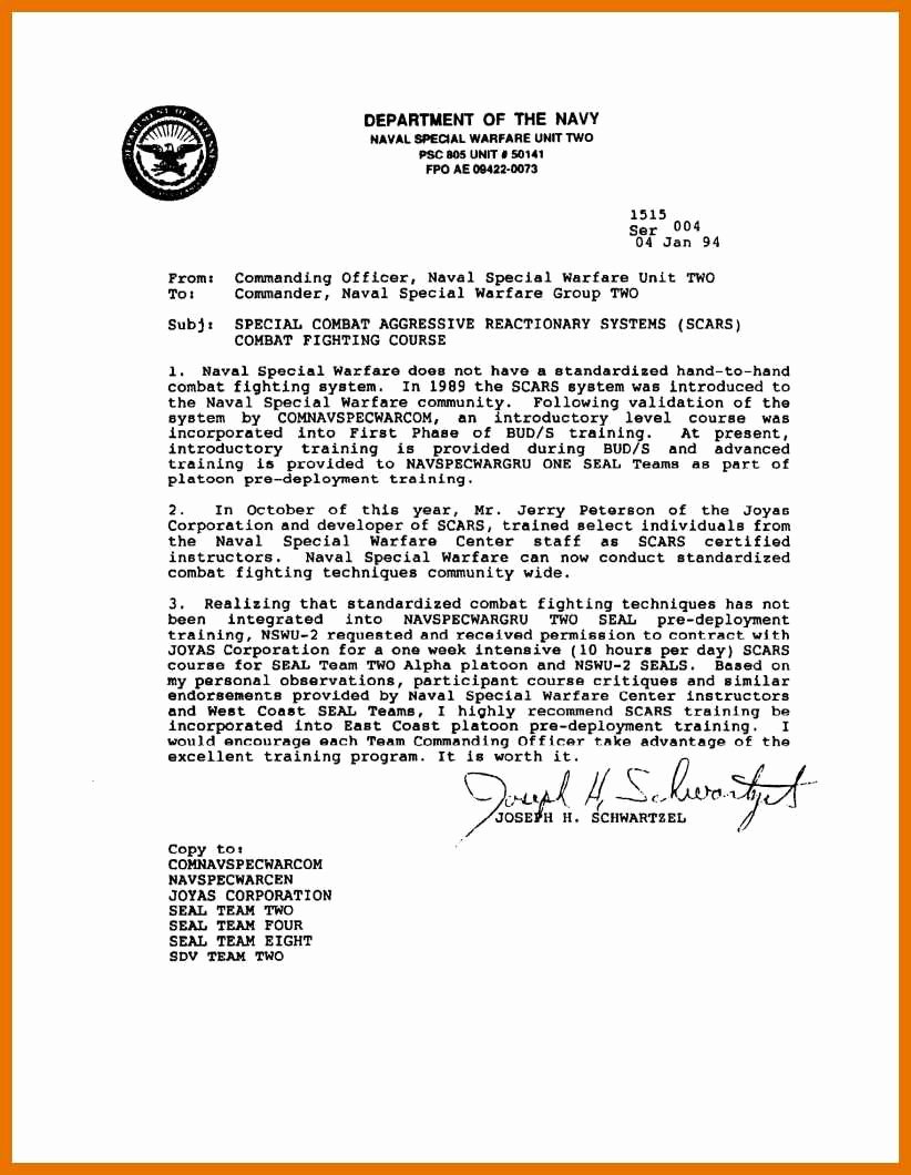 Military Letter Of Recommendation Template Beautiful 5 6 Military Letter