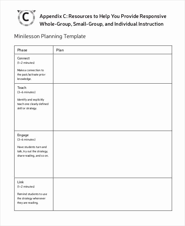 Mini Lesson Plan Template Lovely Lesson Plan Template 14 Free Word Pdf Documents