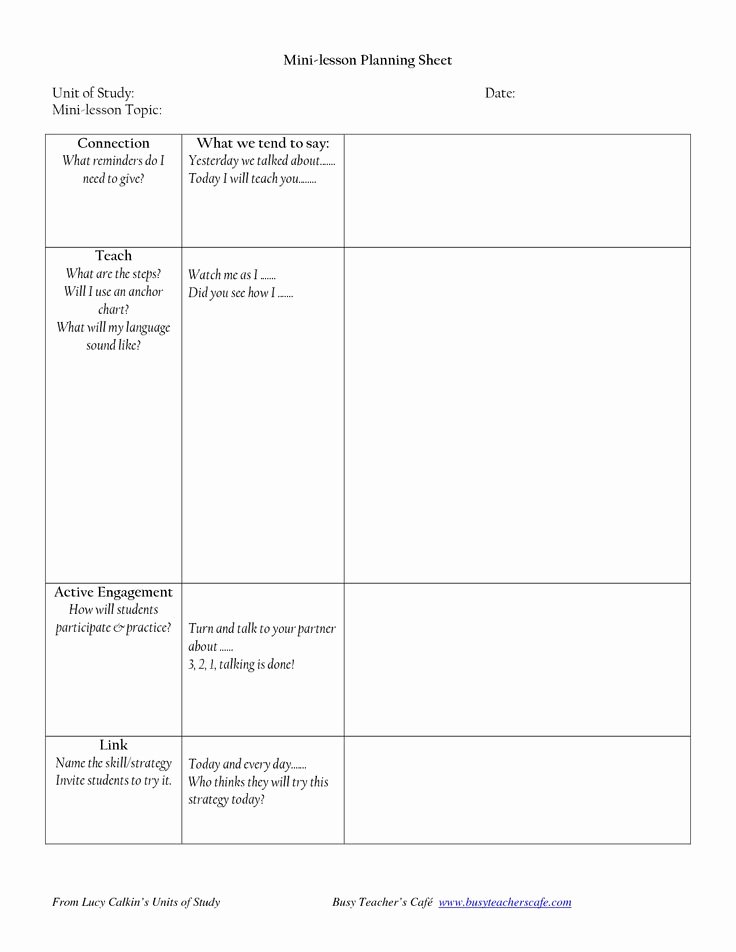 Mini Lesson Plan Template New 60 Best Writing Workshop Images On Pinterest