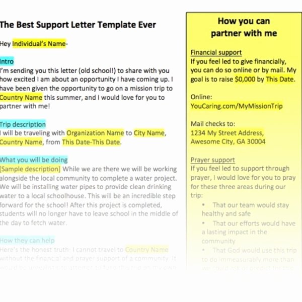 Mission Trip Support Letter Template New 43 Best About Fundraising Pinterest