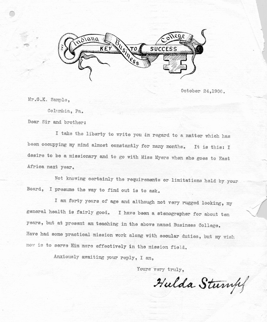 Missions Support Letter Template New ملف Letter From Hulda Stumpf 24 October 1906