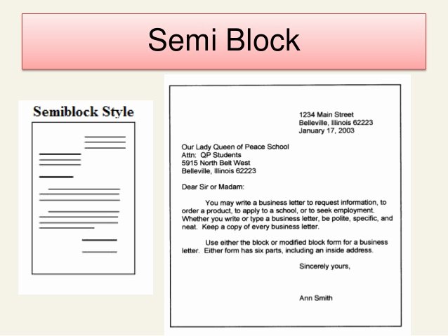 Modified Block Letter format Elegant Business Letter Final