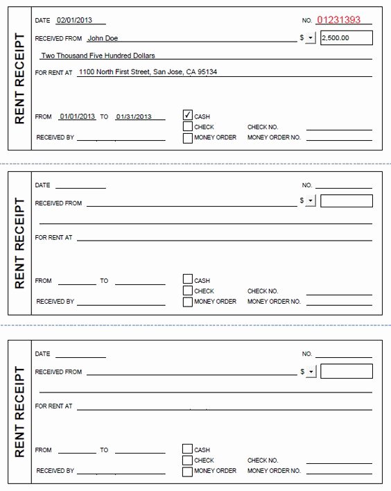 Money order Receipt Template Awesome Rent Receipts Pics Printable Rent Receipt