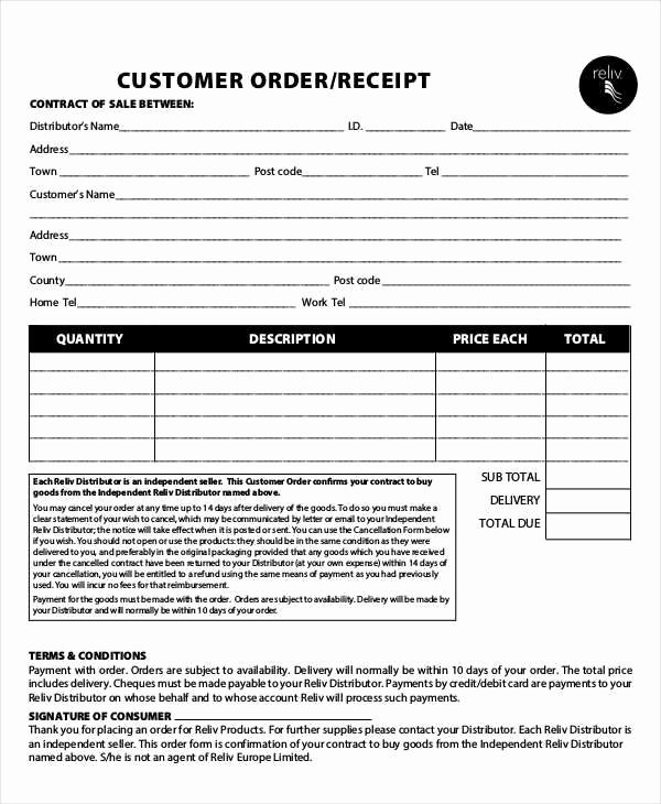Money order Receipt Template Best Of 7 order Receipt Templates – Examples In Word Pdf