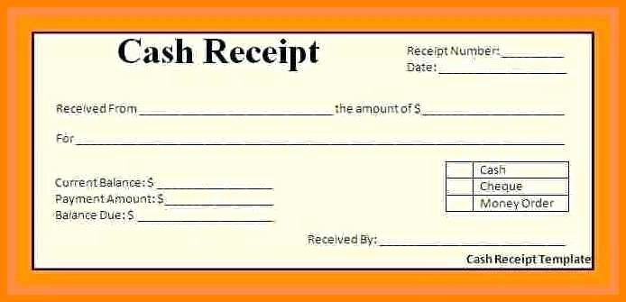 Money Receipt format Doc New Money Receipt format Docney Receipts 5 Cash Receipt