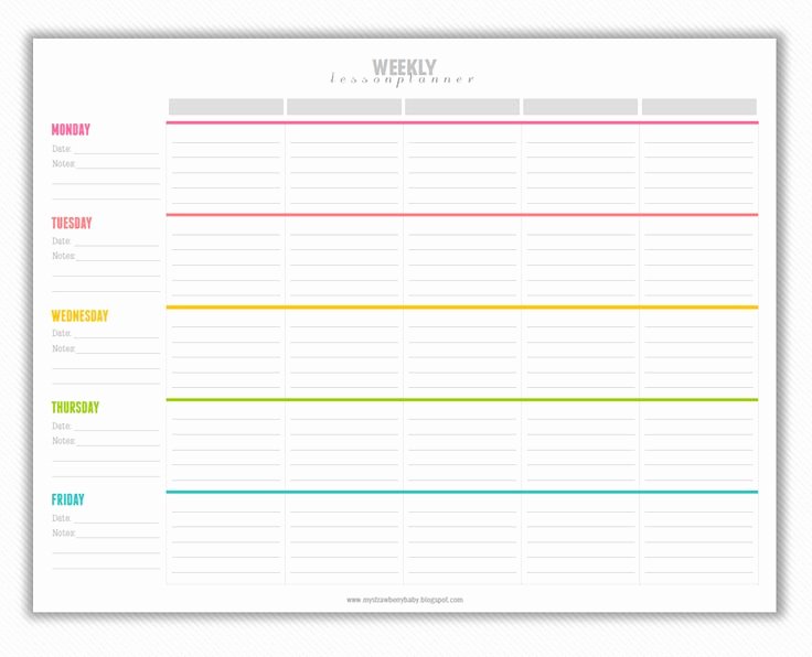 Monthly Lesson Plan Template Fresh My Strawberry Baby Free Printable Weekly Lesson Plan