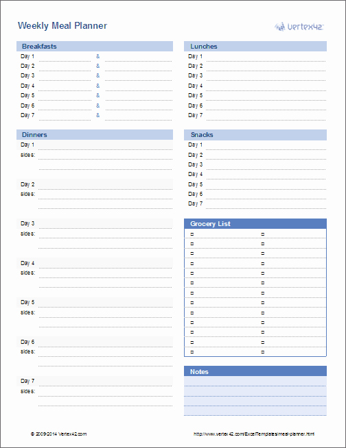 Monthly Meal Plan Template Inspirational Meal Planner Template Weekly Menu Planner