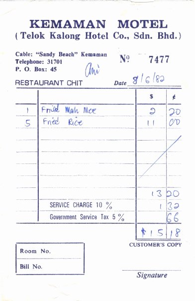 Motel 6 Receipt Template Fillable
