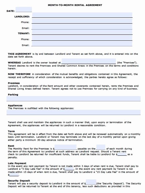 Move Out Agreement form Inspirational Free Arizona Monthly Rental Agreement – Pdf Template