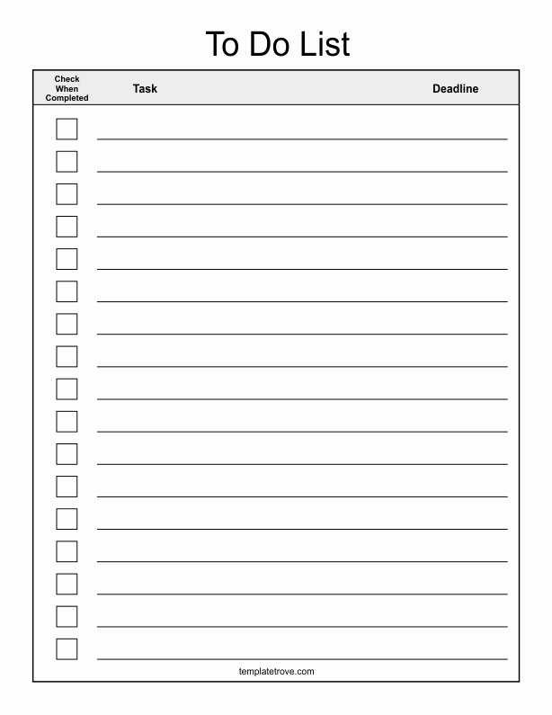 Ms Word Check Template New Checklist Templates