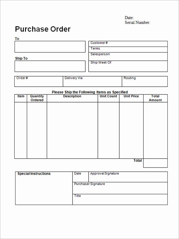 Ms Word Purchase order Template Beautiful Purchase order Template 10 Download Free Documents In