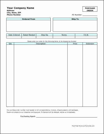 Ms Word Purchase order Template Luxury 6 Purchase order Templates – Fine Word Templates