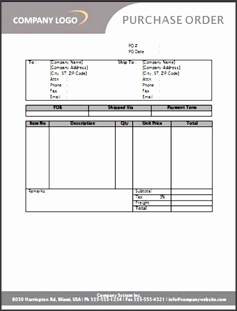 Ms Word Purchase order Template New 9 Purchase order Templates Sampletemplatess