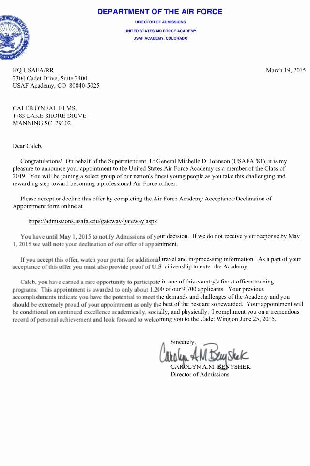 Naval Academy Letter Of Recommendation Awesome Naval Letter Re Mendation Examples