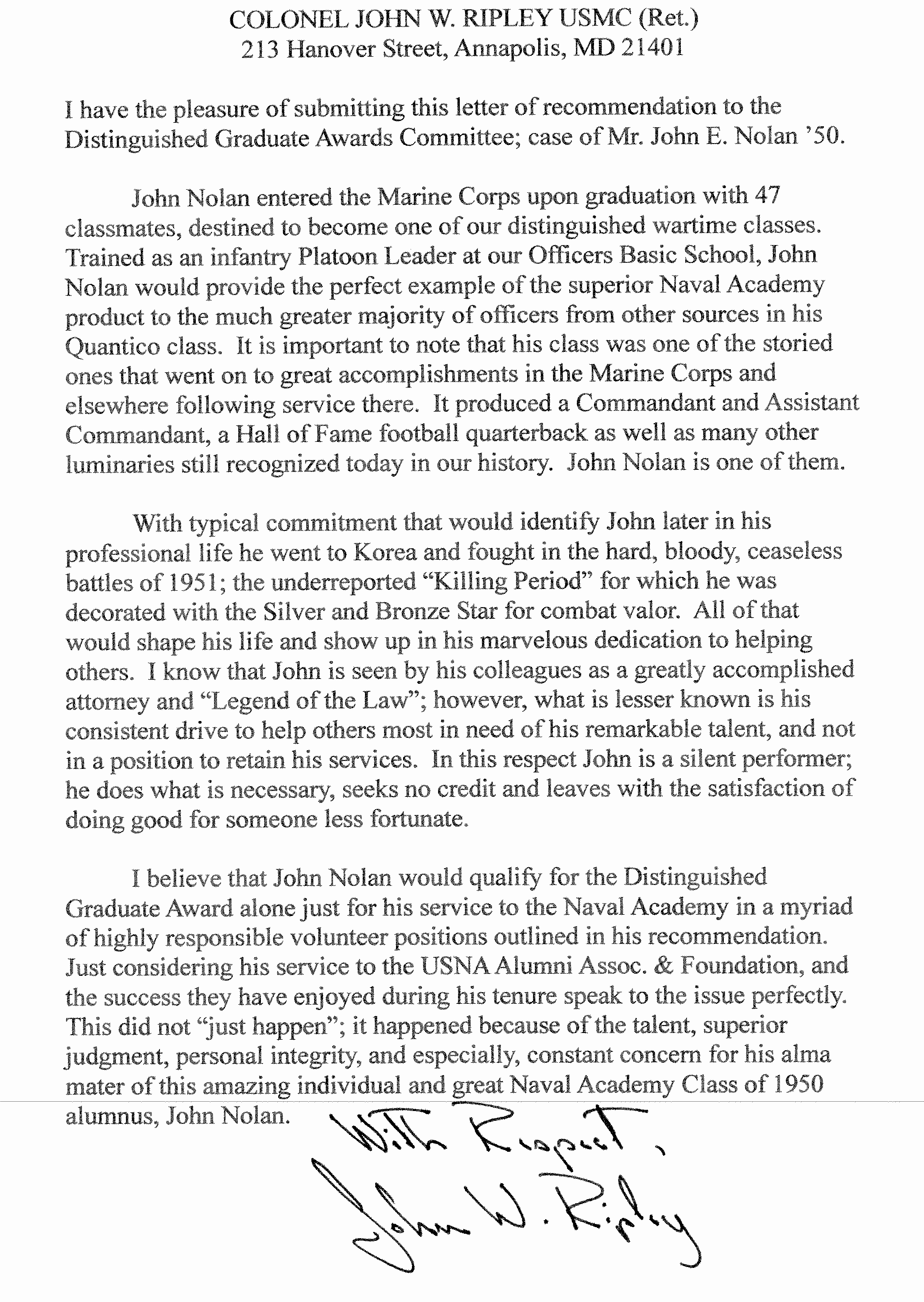 Naval Academy Recommendation Letter Elegant Letter Of Re Mendation for Naval Academy Example Hospi