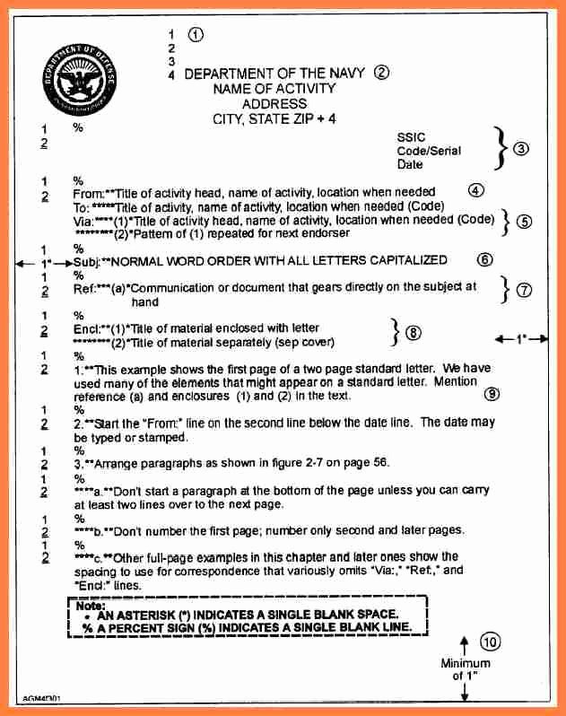 Naval Letter format Cheat Sheet New 7 Navy Letterhead Template