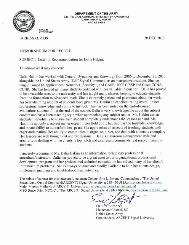 Navy Letter Of Recommendation Luxury Army Letter Of Re Mendation