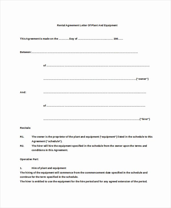 Net 30 Terms Agreement Template Elegant 6 Rental Agreement Letter Doc Pdf