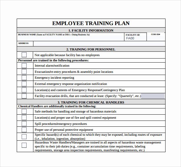 New Employee Training Plan Template Elegant Training Plan Template 20 Download Free Documents In