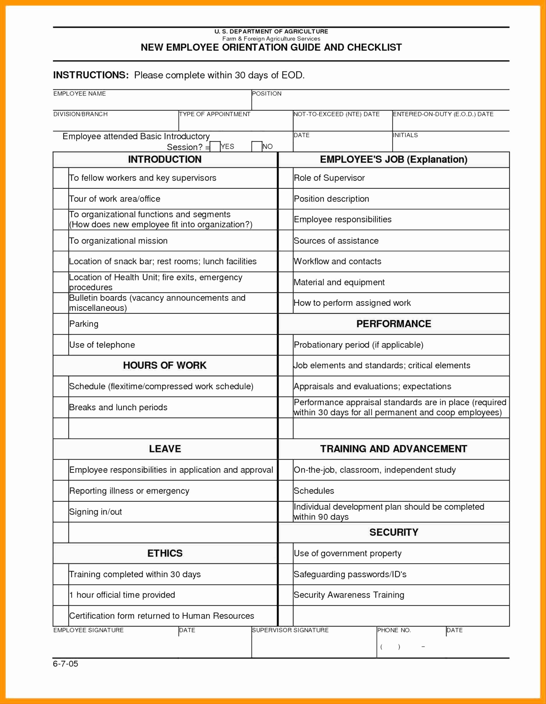 New Employee Training Plan Template Lovely 4 5 New Employee Checklist Template Excel 1trader1