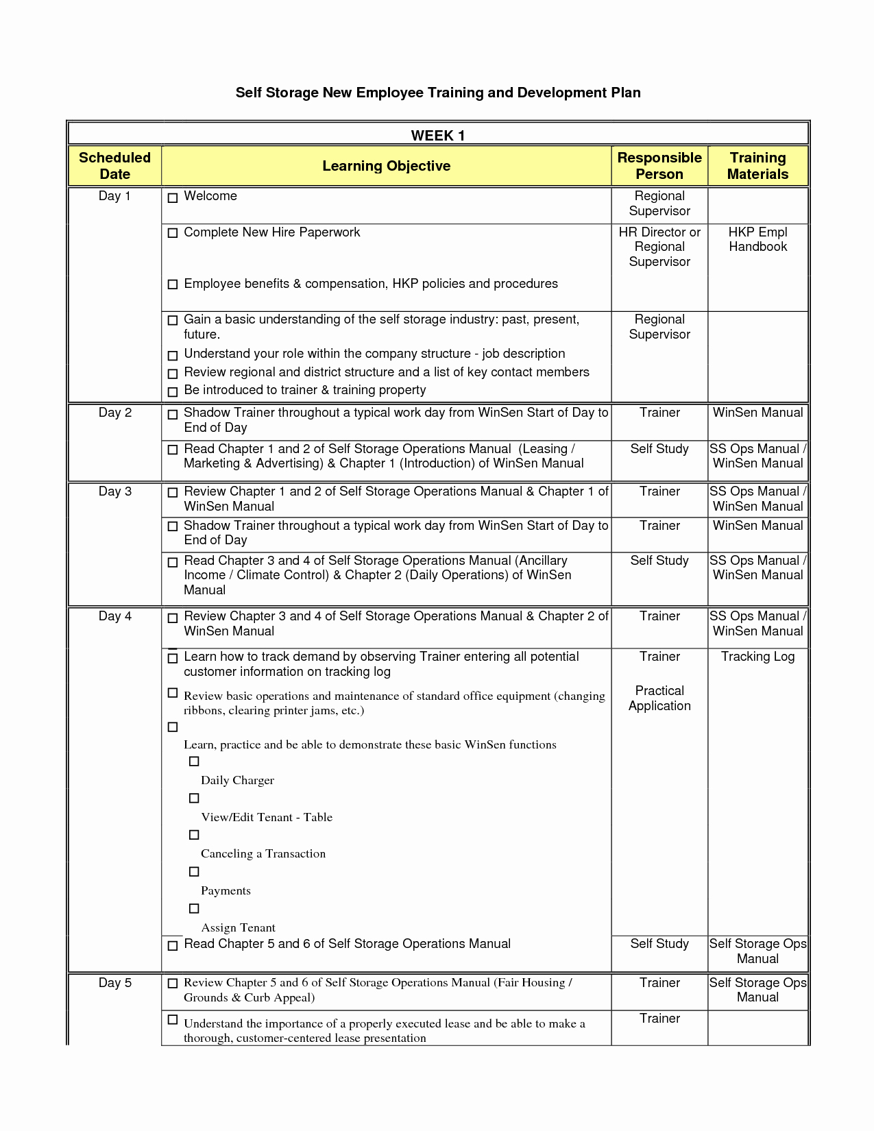 New Employee Training Plan Template Unique Training Schedule Template for New Employees