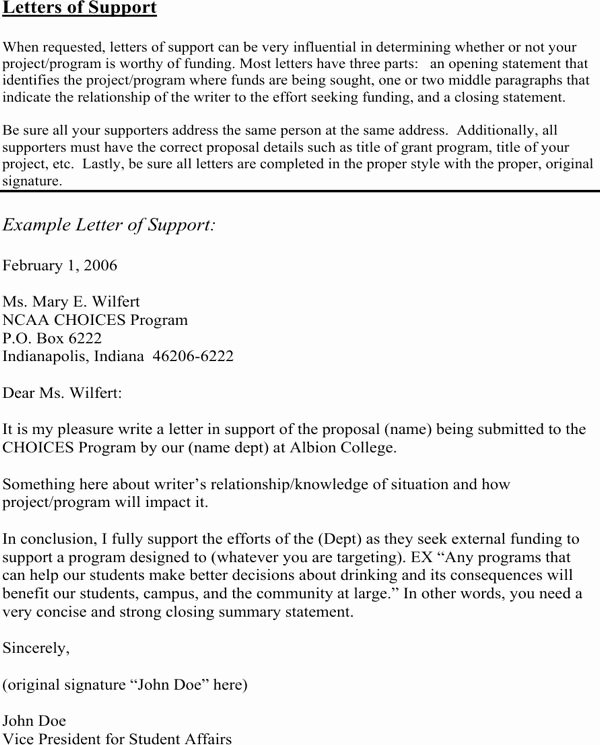 Nih Letter Of Recommendation Sample Lovely Goodly Letter Support Template – Letter format Writing