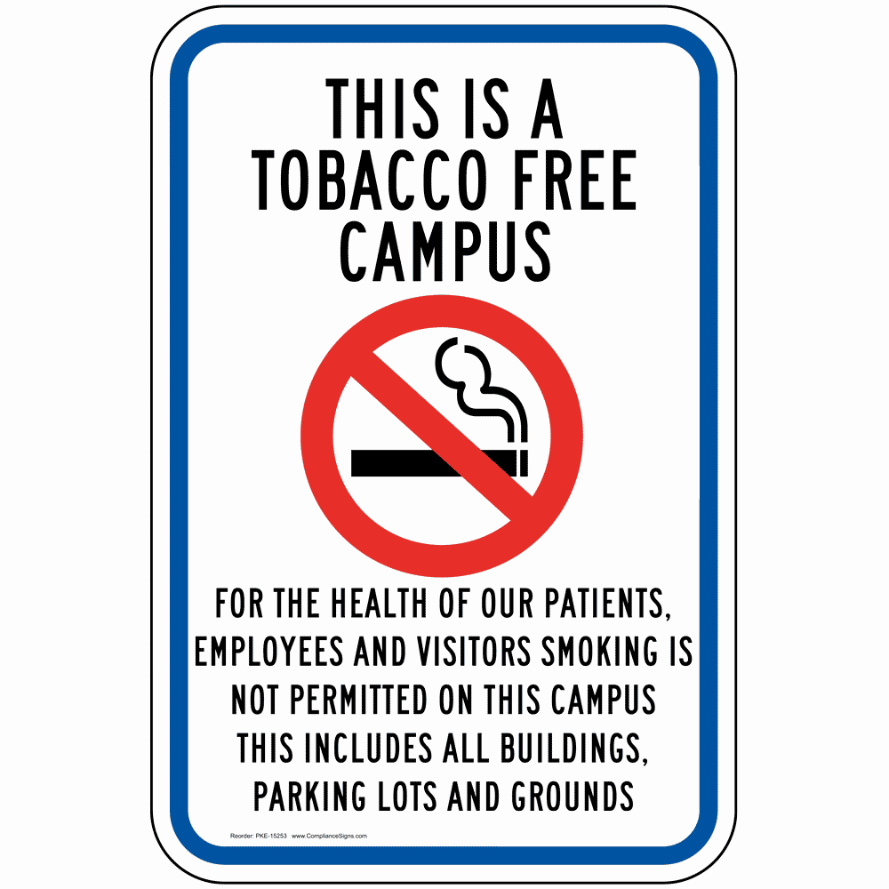 No Smoking Letter to Employees Fresh tobacco Free Campus Health Employees Sign Pke No