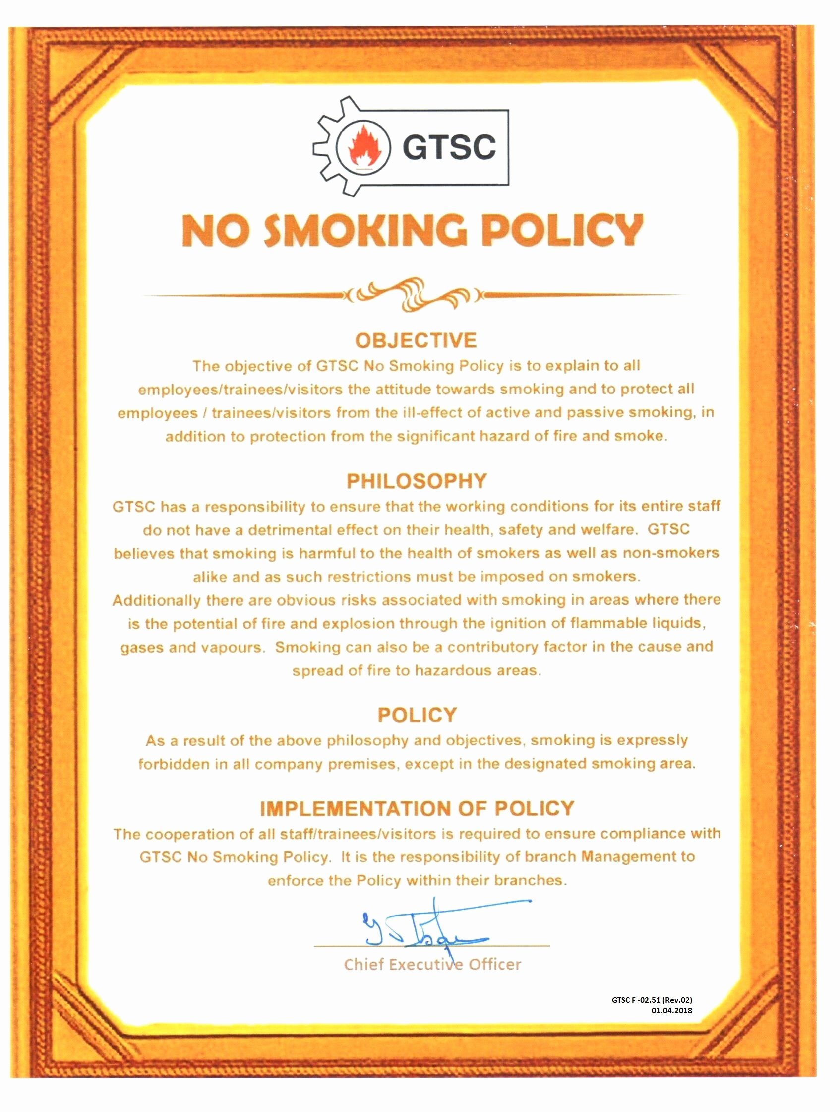 No Smoking Letter to Employees Unique No Smoking Policy