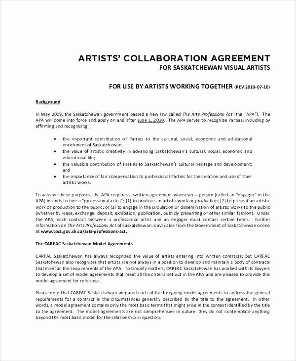 Non Profit Collaboration Agreement Template Awesome Best Consulting Agreement Template Free Business